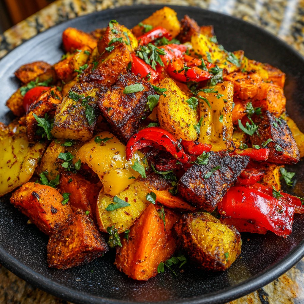Jamaican Jerk Spiced Root Vegetables