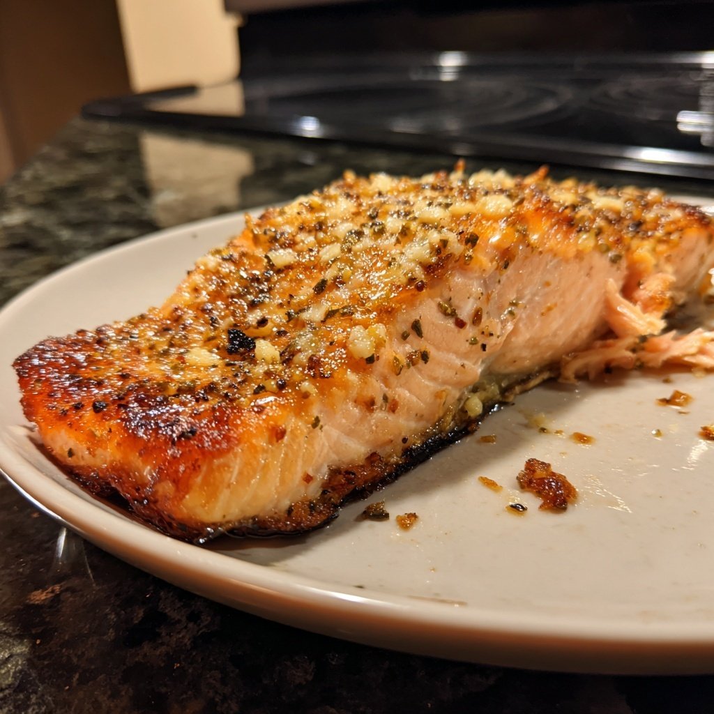 Air Fryer Salmon With Garlic Butter