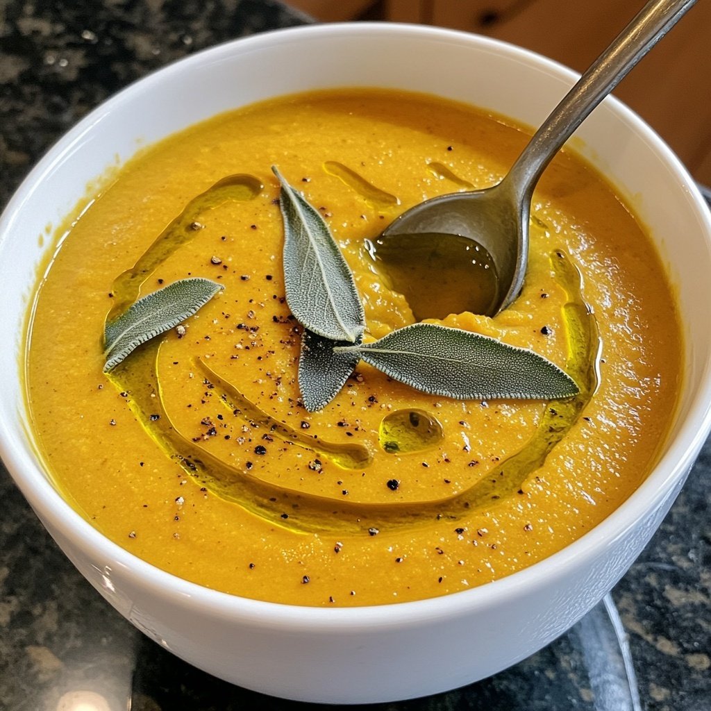 Creamy Squash Soup with Sage