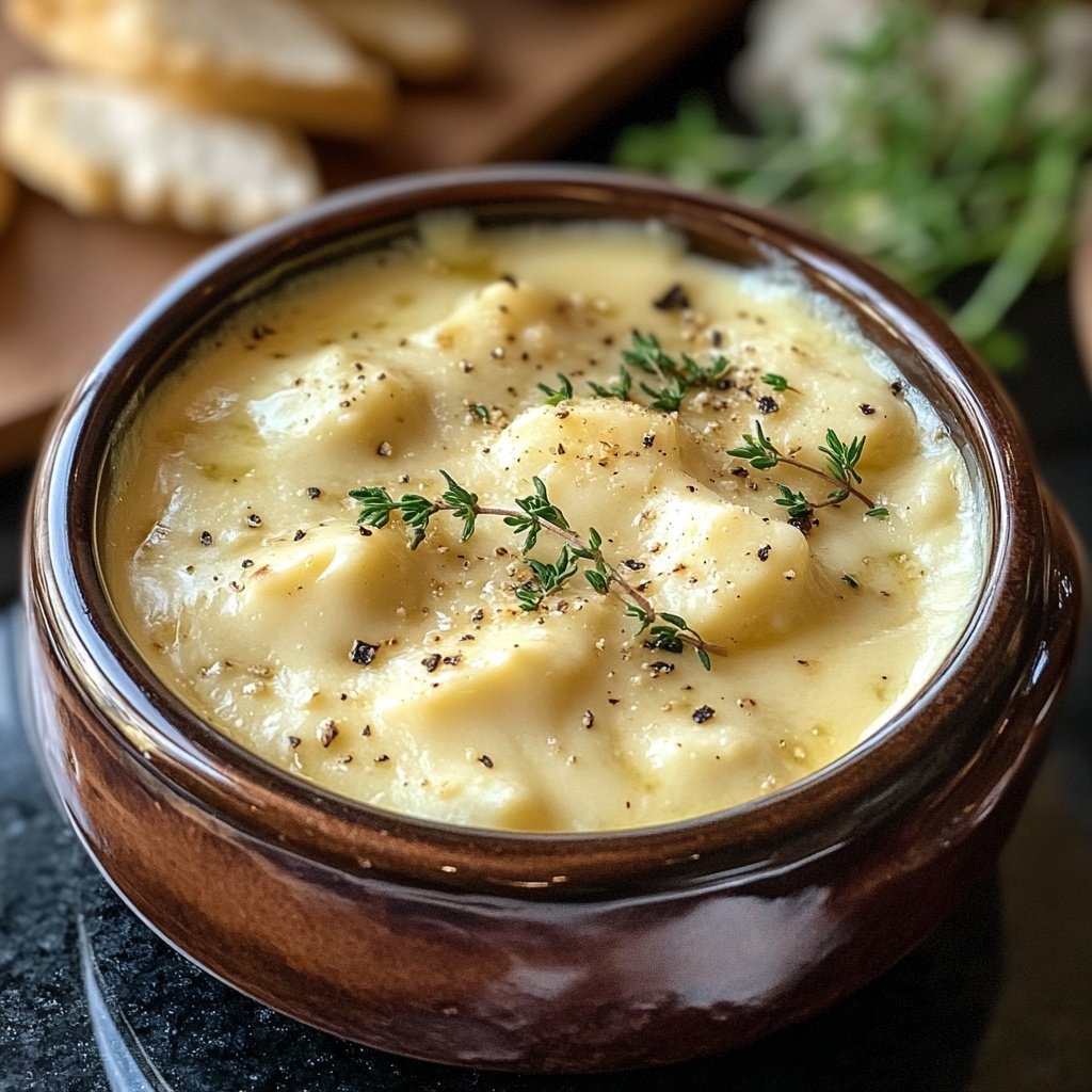 Fondue with Garlic and Thyme
