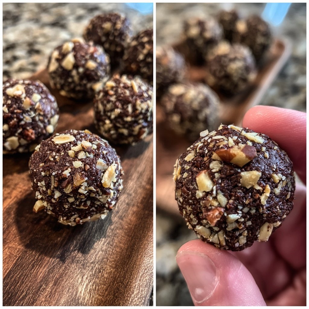No-bake chocolate protein balls