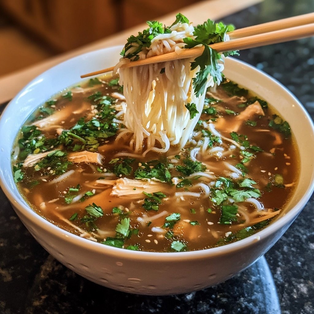 Easy Slow Cooker Chicken Pho-Style Soup