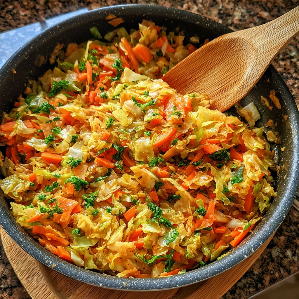 Jamaican Cabbage and Carrot Skillet