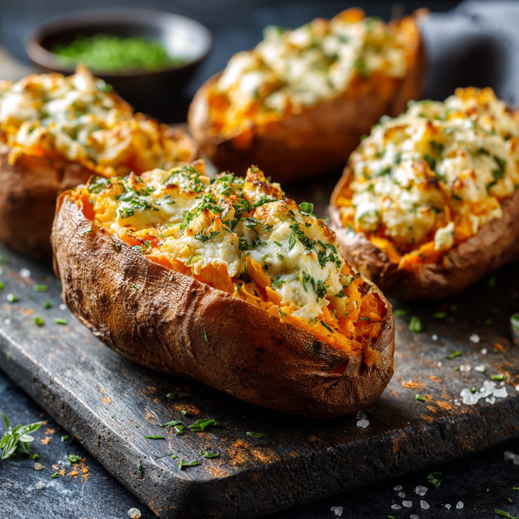 Sunday Stuffed Sweet Potatoes with Herbs