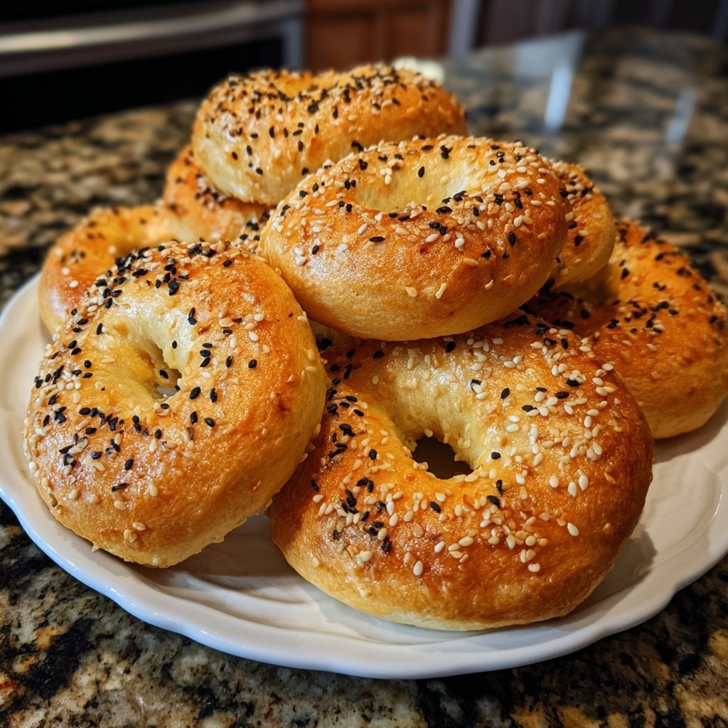 Oven Baked Yogurt Bagels