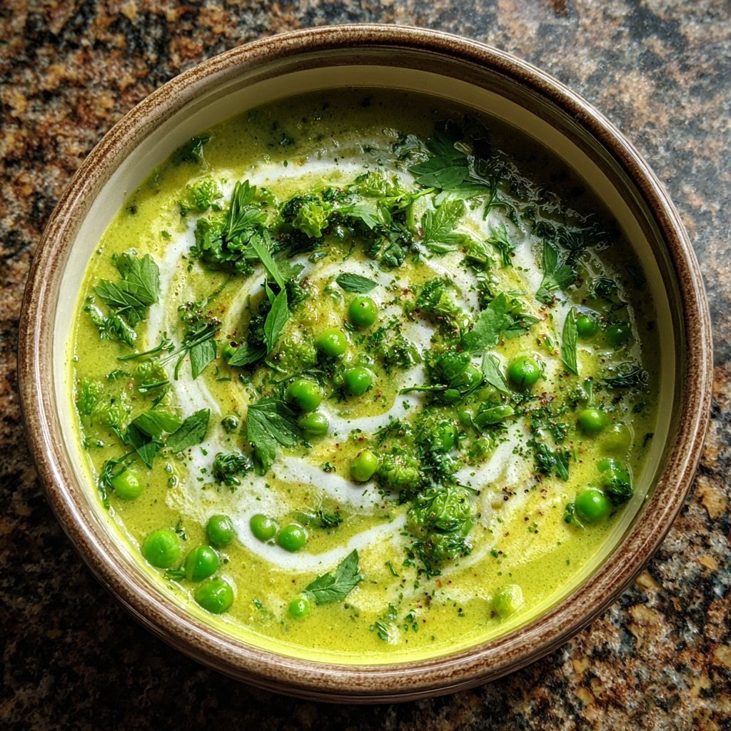 Spring Broccoli And Pea Soup