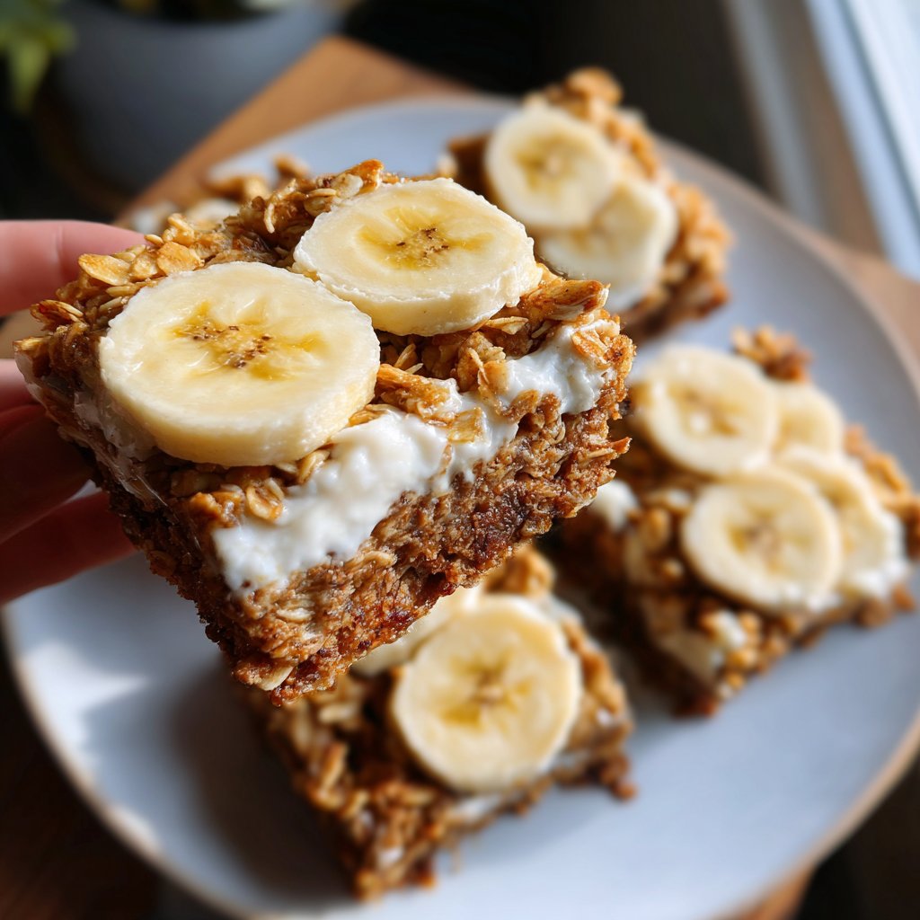 Banana Oat Yogurt Squares