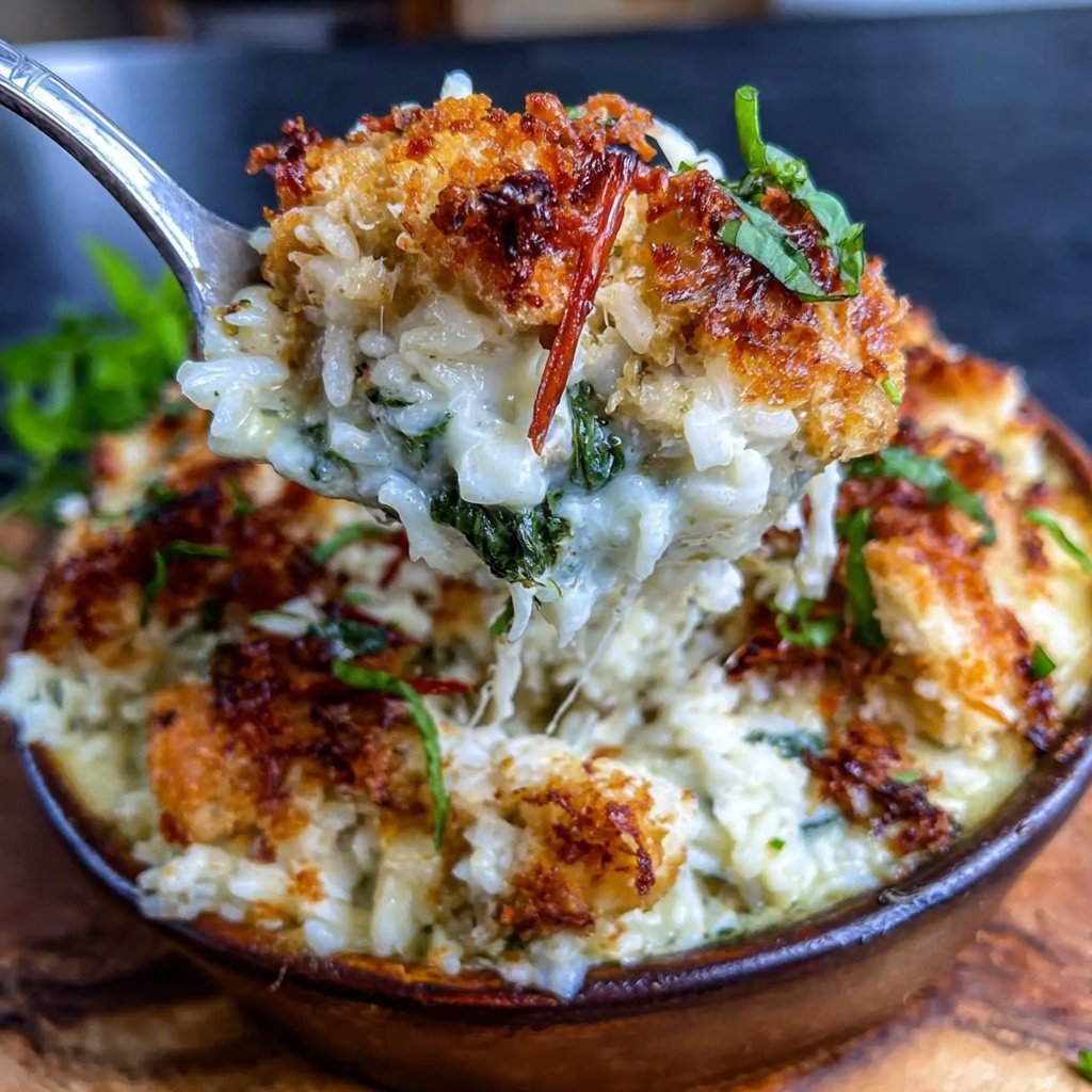 Healthy Chicken Spinach Rice Bake