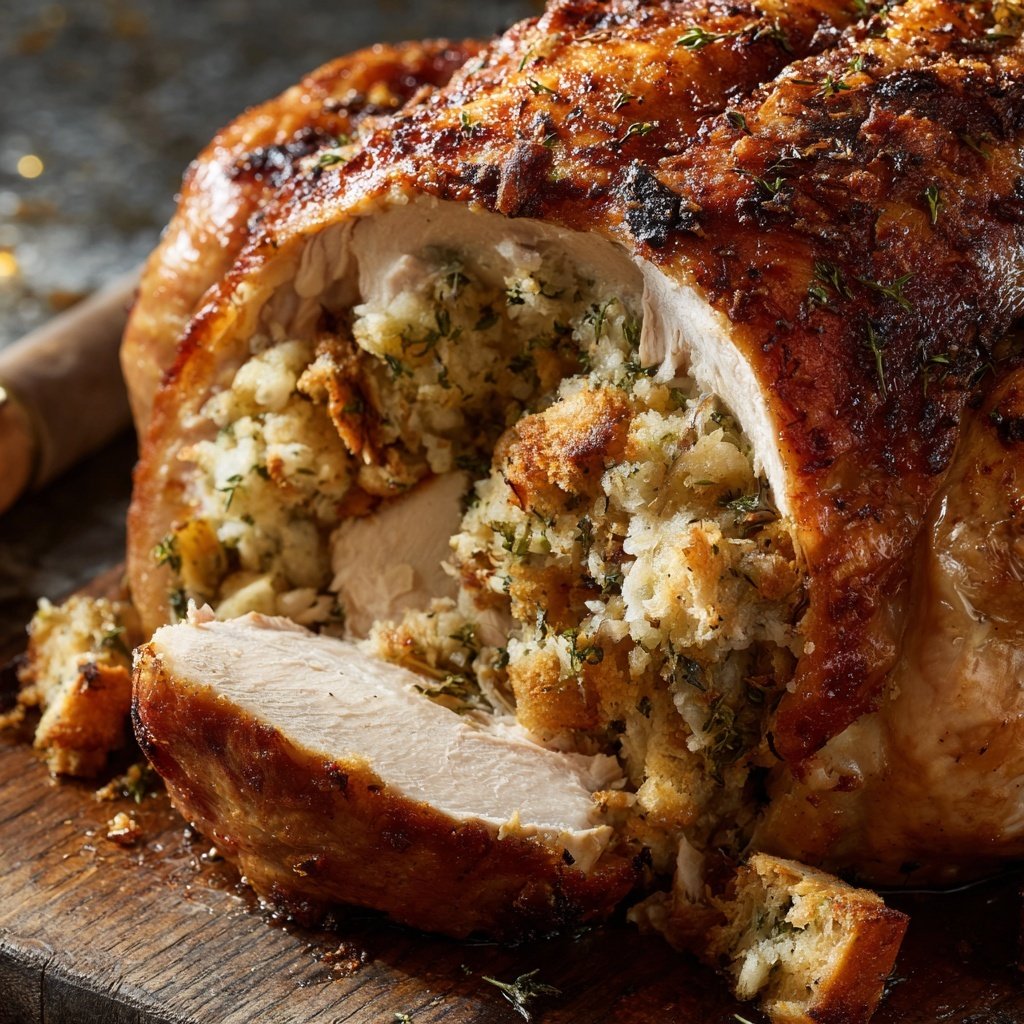 Seasonal & Festive Thanksgiving Herb Stuffed Turkey