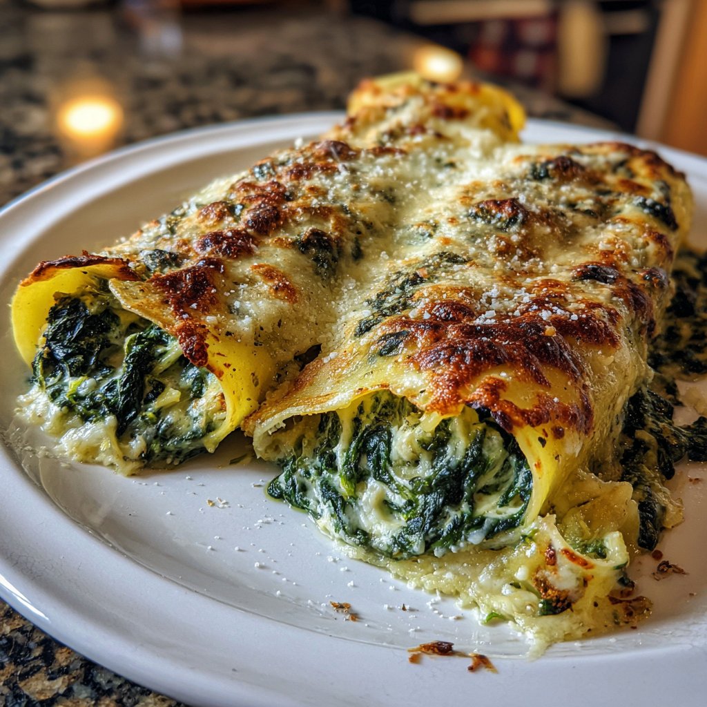 Sunday Spinach Ricotta Cannelloni