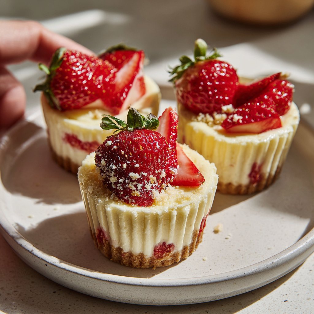 Strawberry Champagne Cheesecake Cups