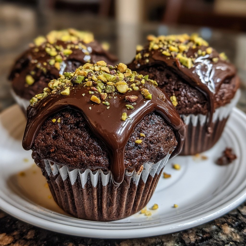Chocolate Pistachio Cupcakes