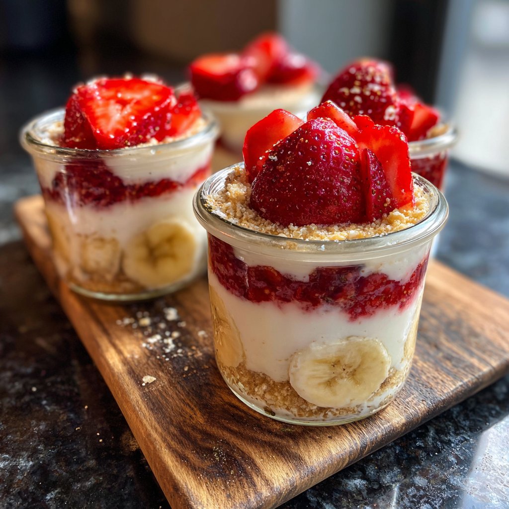Strawberry Banana Yogurt Breakfast Cups