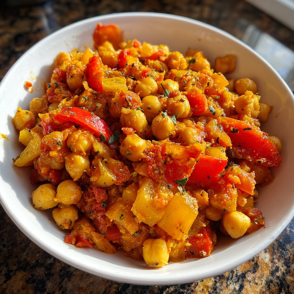 Healthy Crockpot Chickpea Tagine