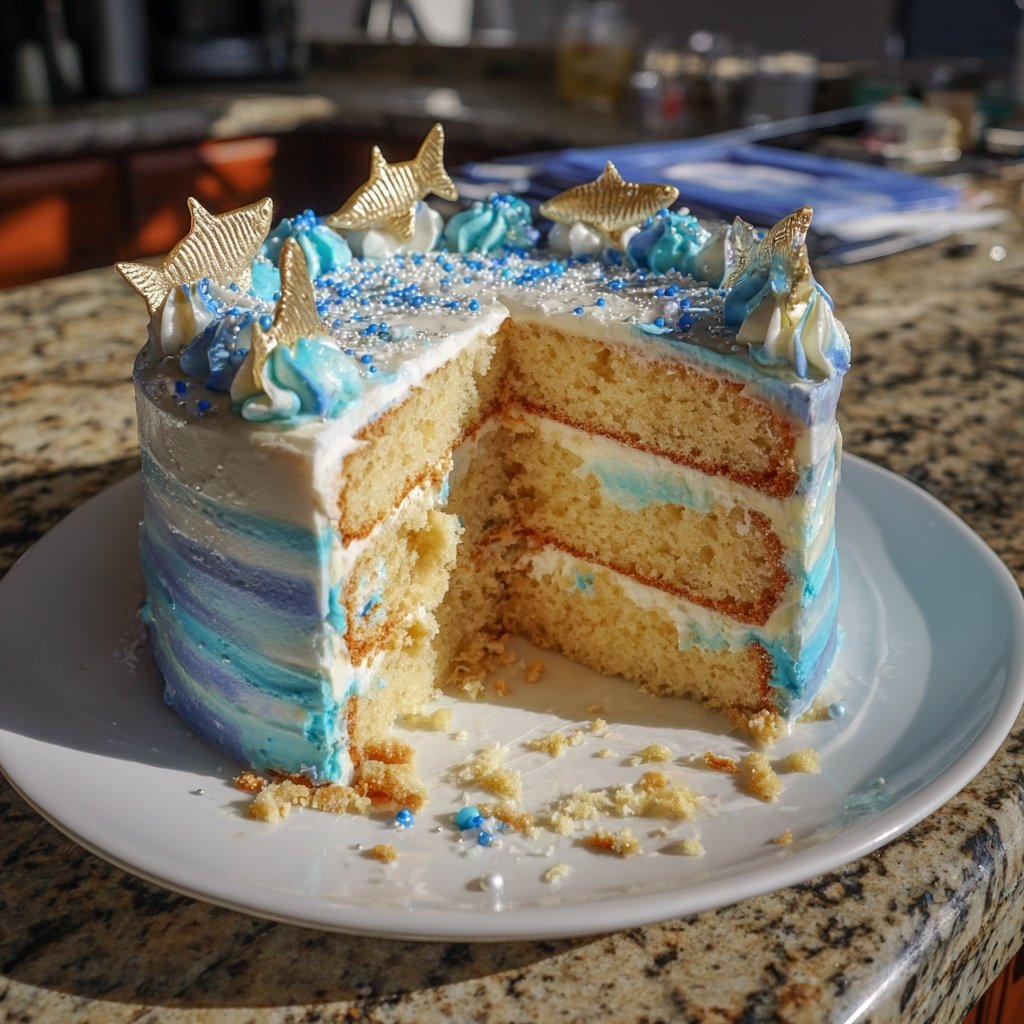 Simple Pisces Birthday Cake