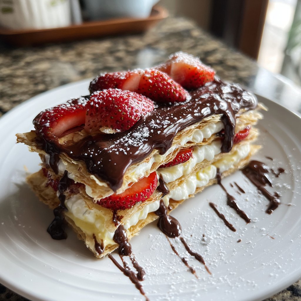 Chocolate Strawberry Mille-Feuille