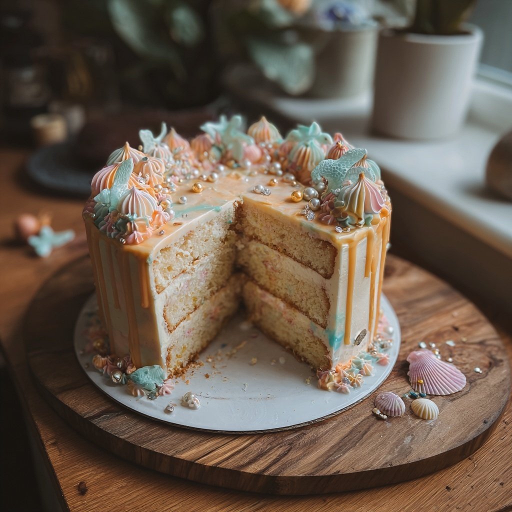 Minimal Pisces Celebration Cake