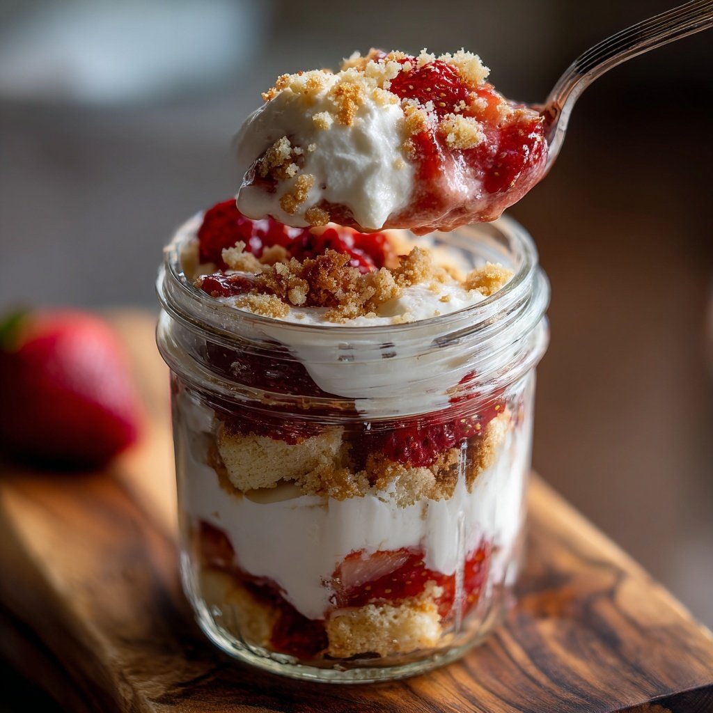 Strawberry Shortcake Trifle In A Jar
