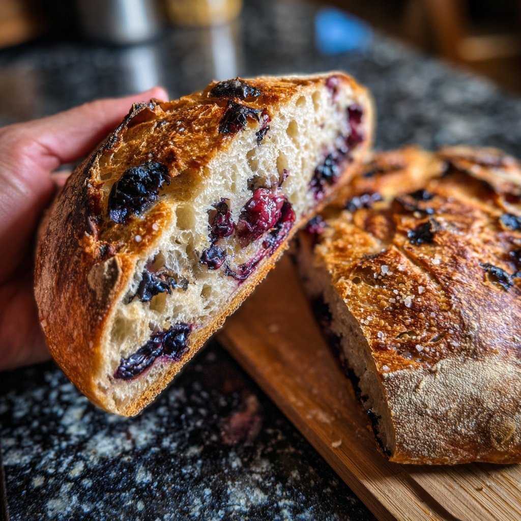 Blueberry Lemon Sourdough Bread
